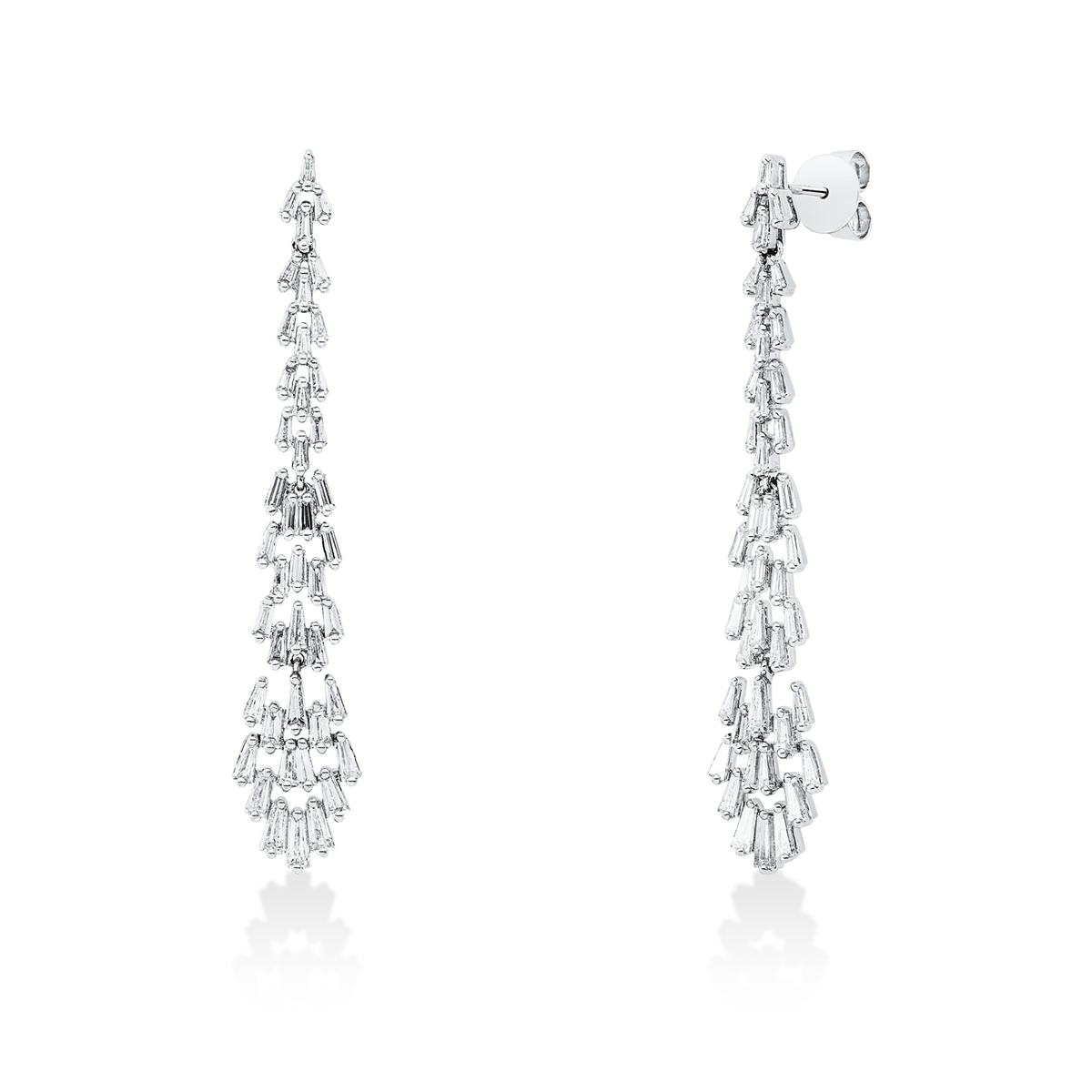 taper  exclusive earrings in white gold