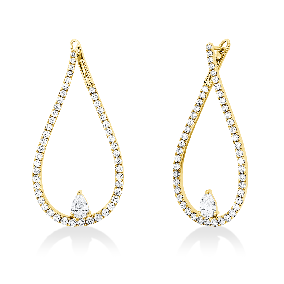 fantasy-cut  exclusive hoops & huggies in red gold
