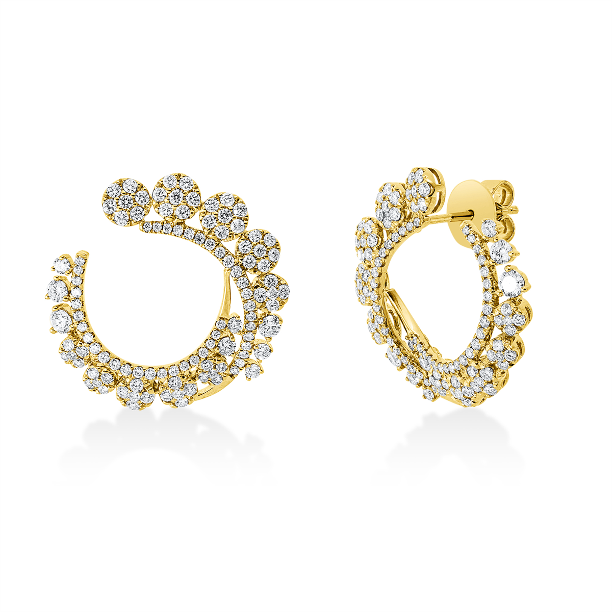 diamond full cut  exclusive studs in yellow gold