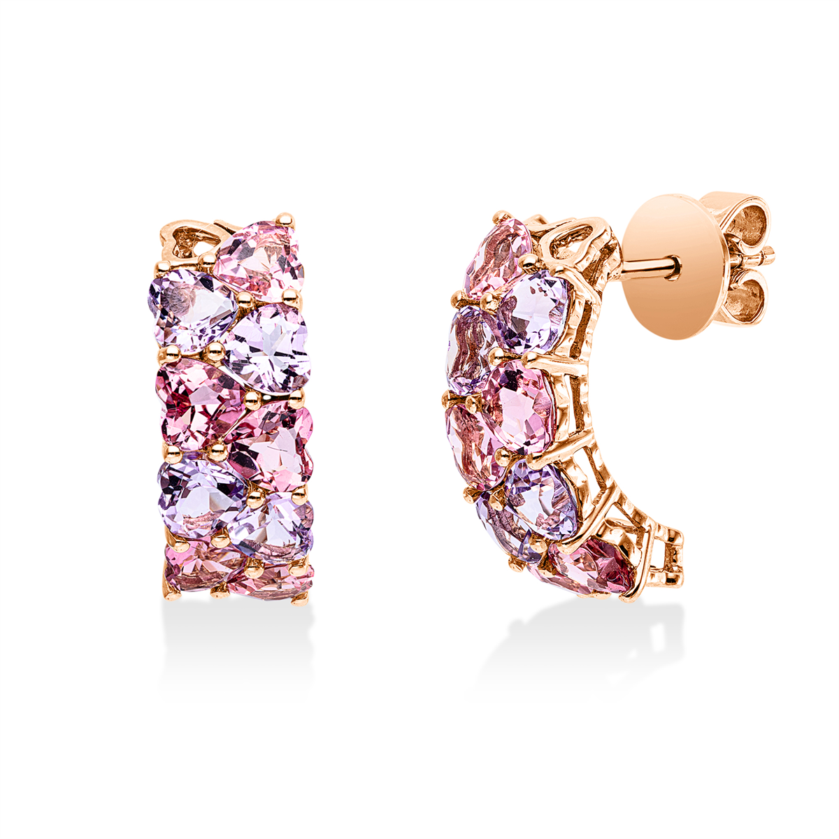 colored stone fashion studs - 2Y127