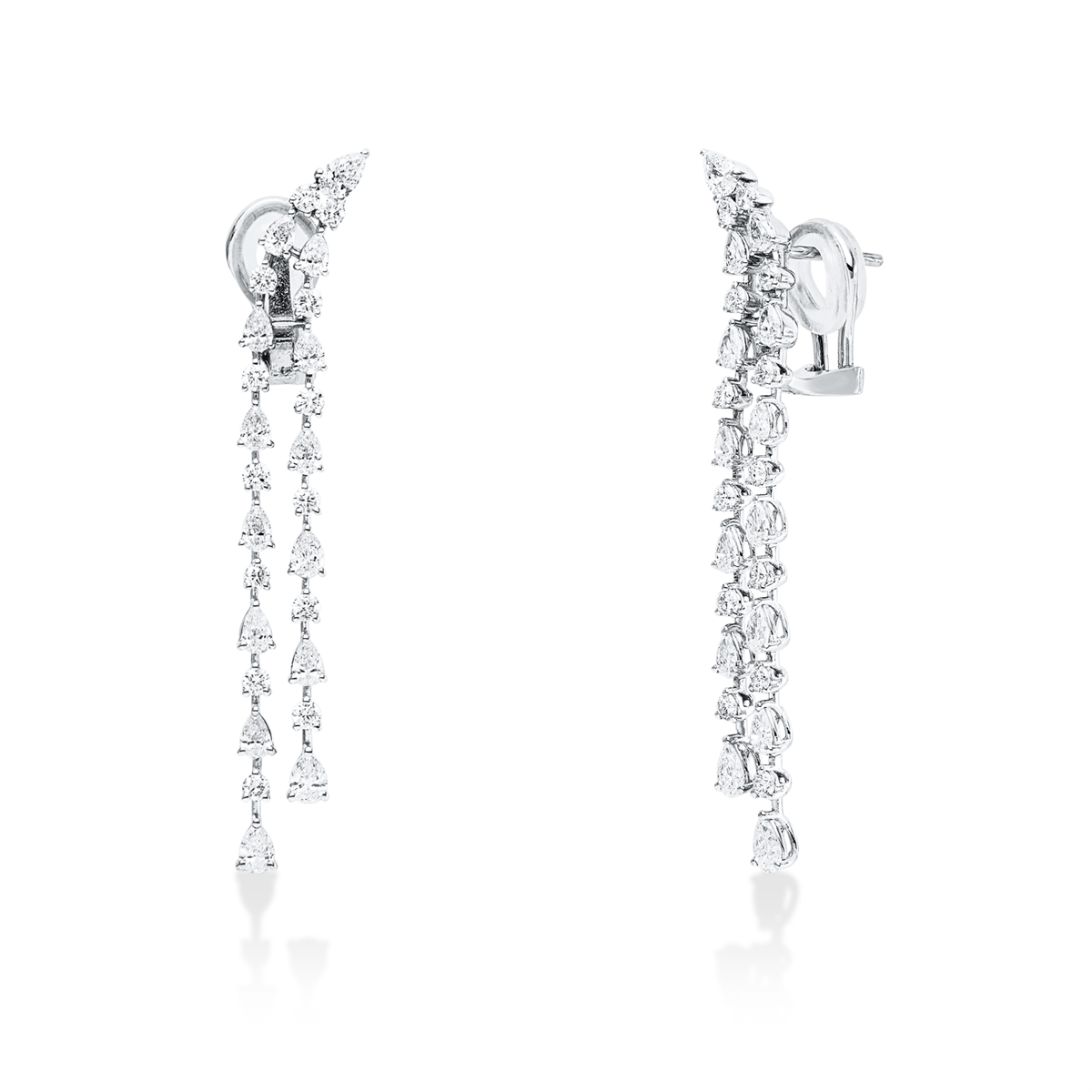 diamond full cut  exclusive earrings in white gold
