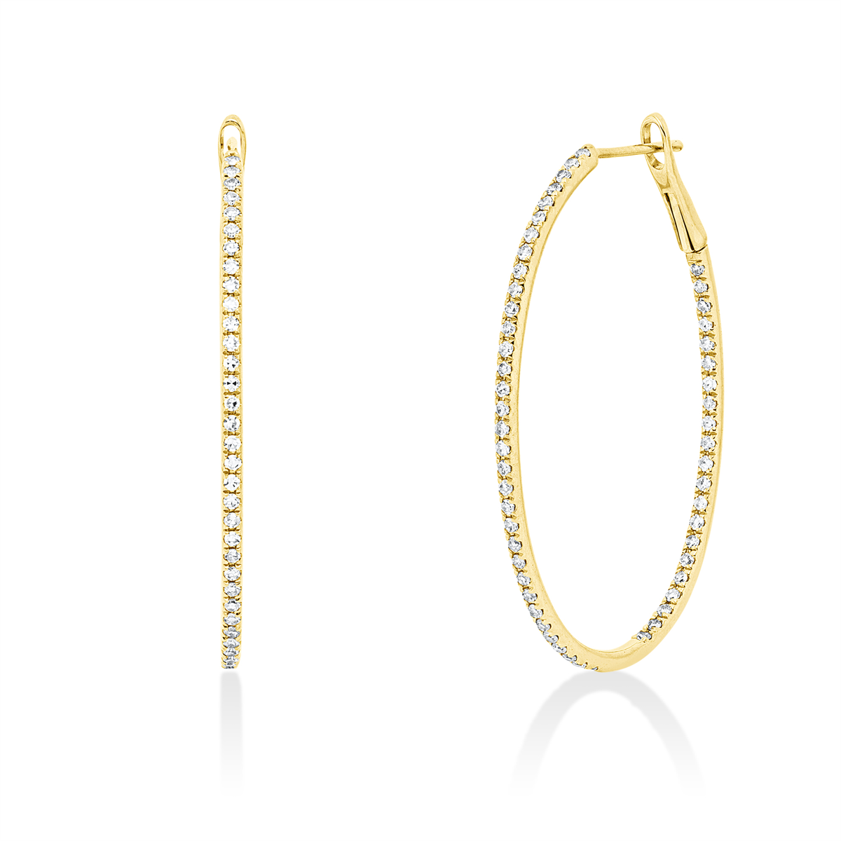 diamond single cut  multi-stone hoops & huggies in yellow gold