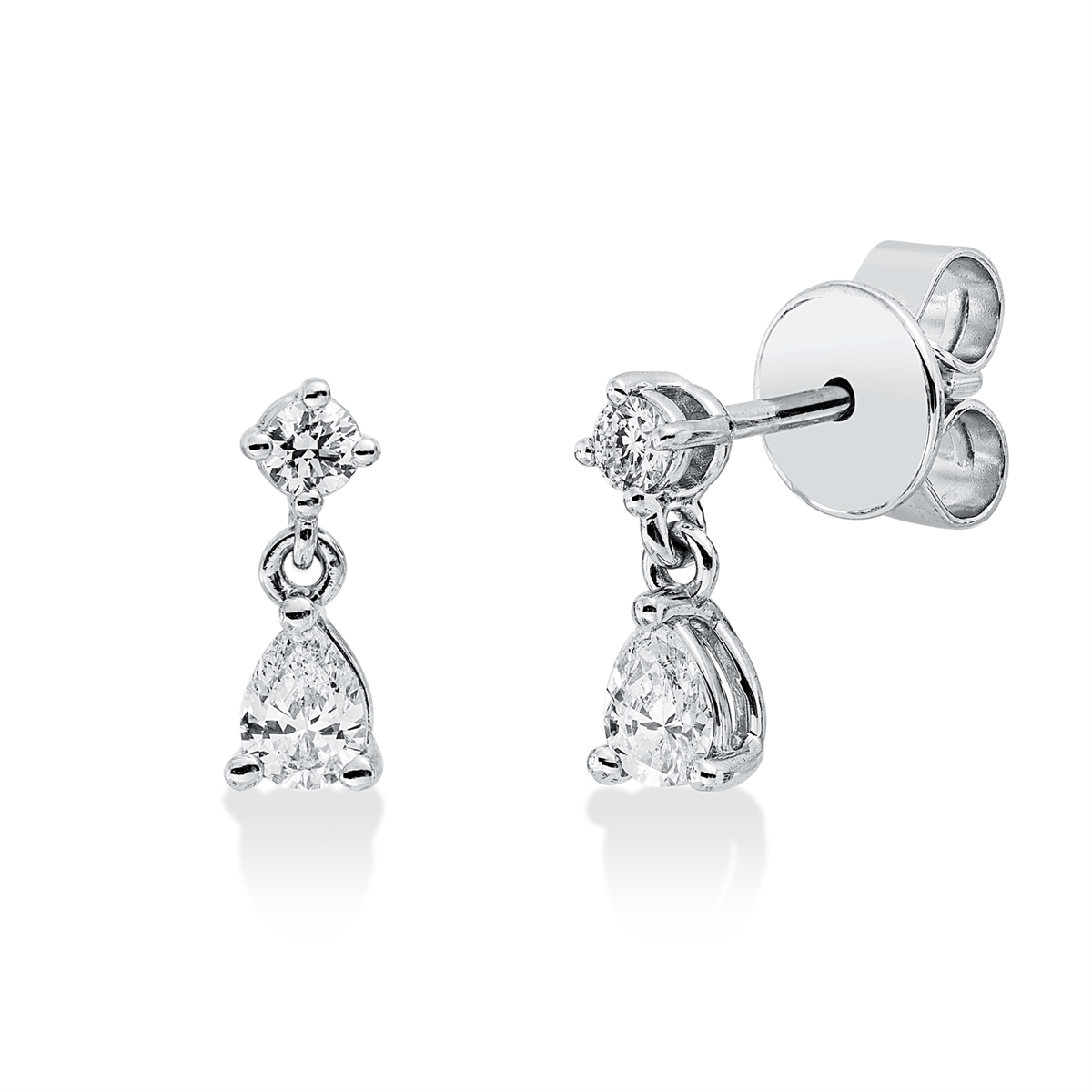 diamond full cut  multi-stone studs in white gold