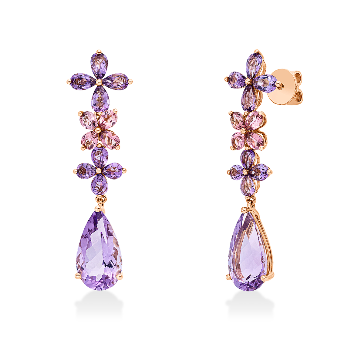 colored stone fashion earrings - 2Y669