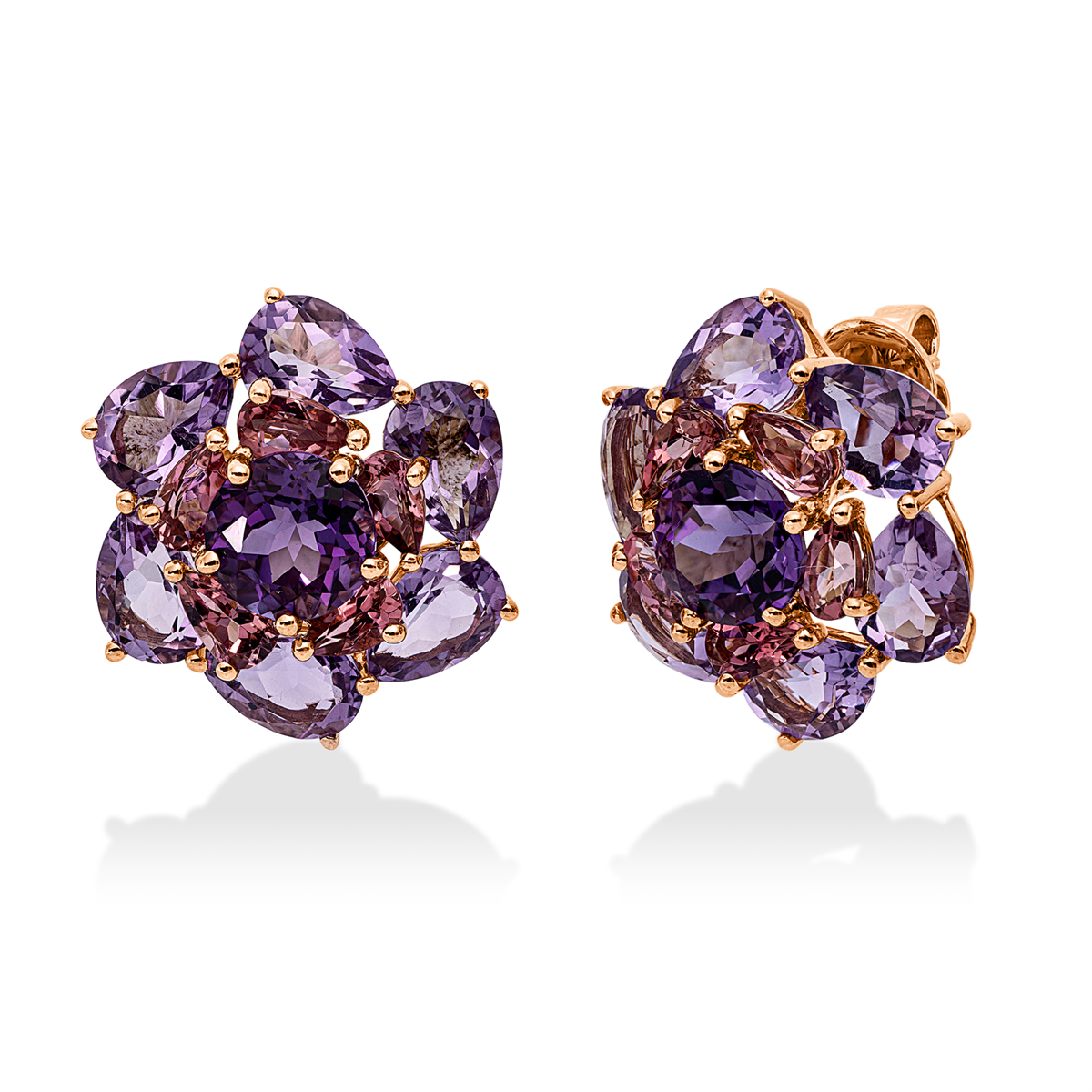 colored stone fashion studs - 2Y701
