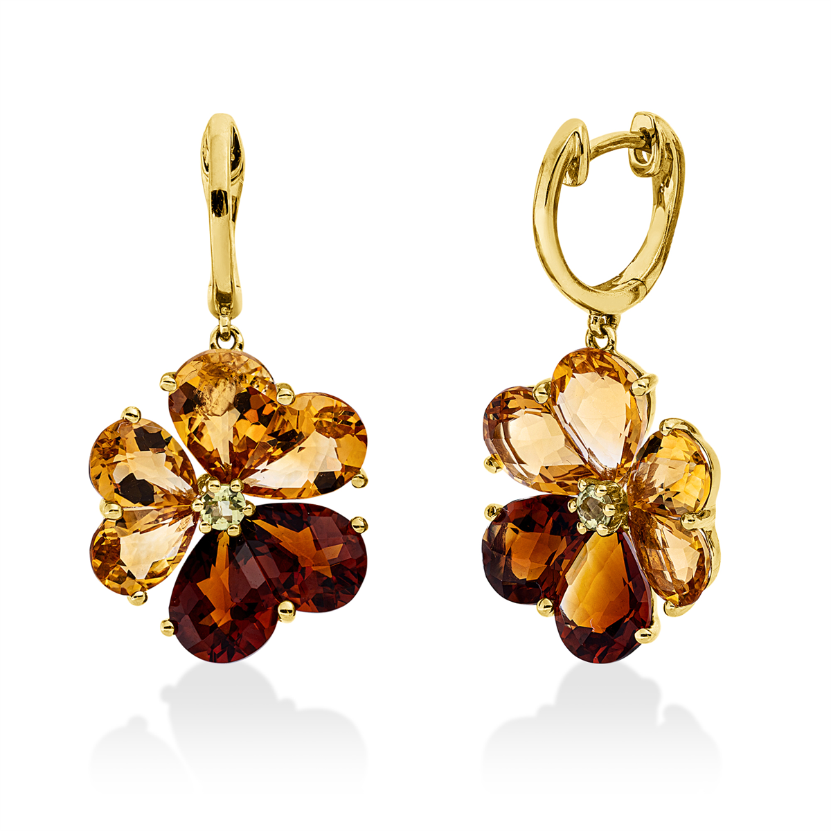 colored stone fashion earrings - 2Y704