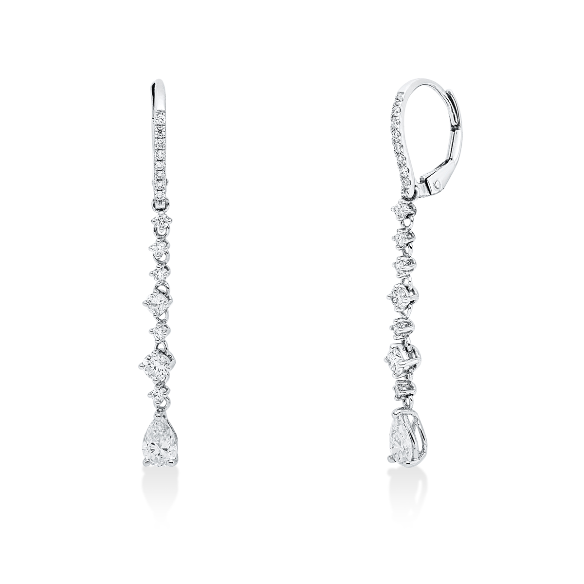 diamond full cut  exclusive earrings in white gold