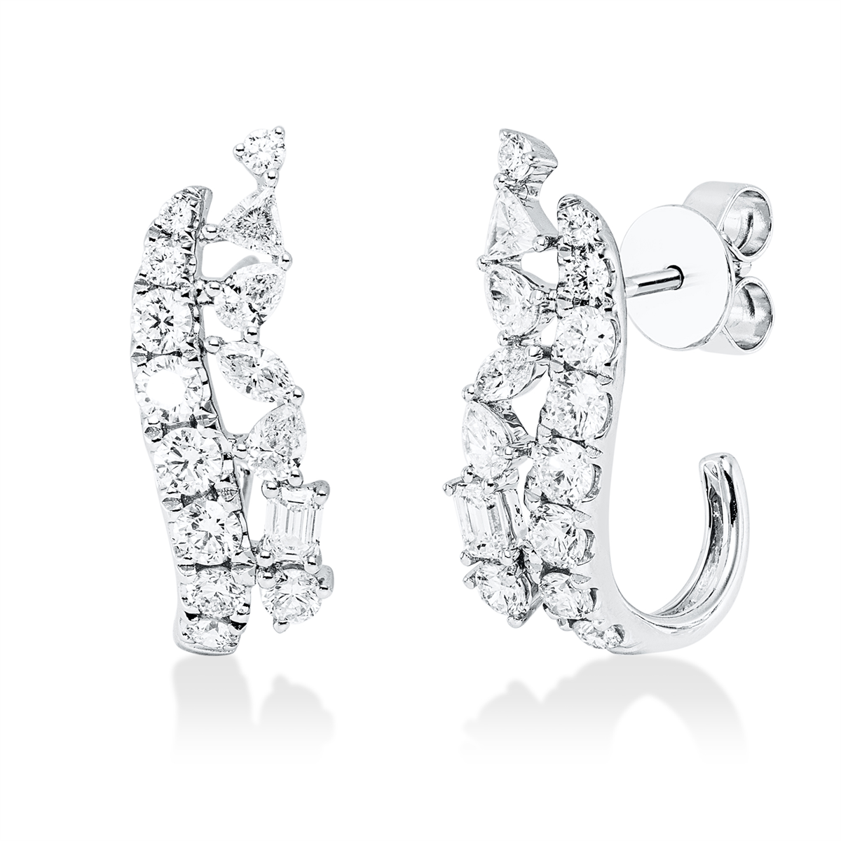 diamond full cut  exclusive studs in white gold