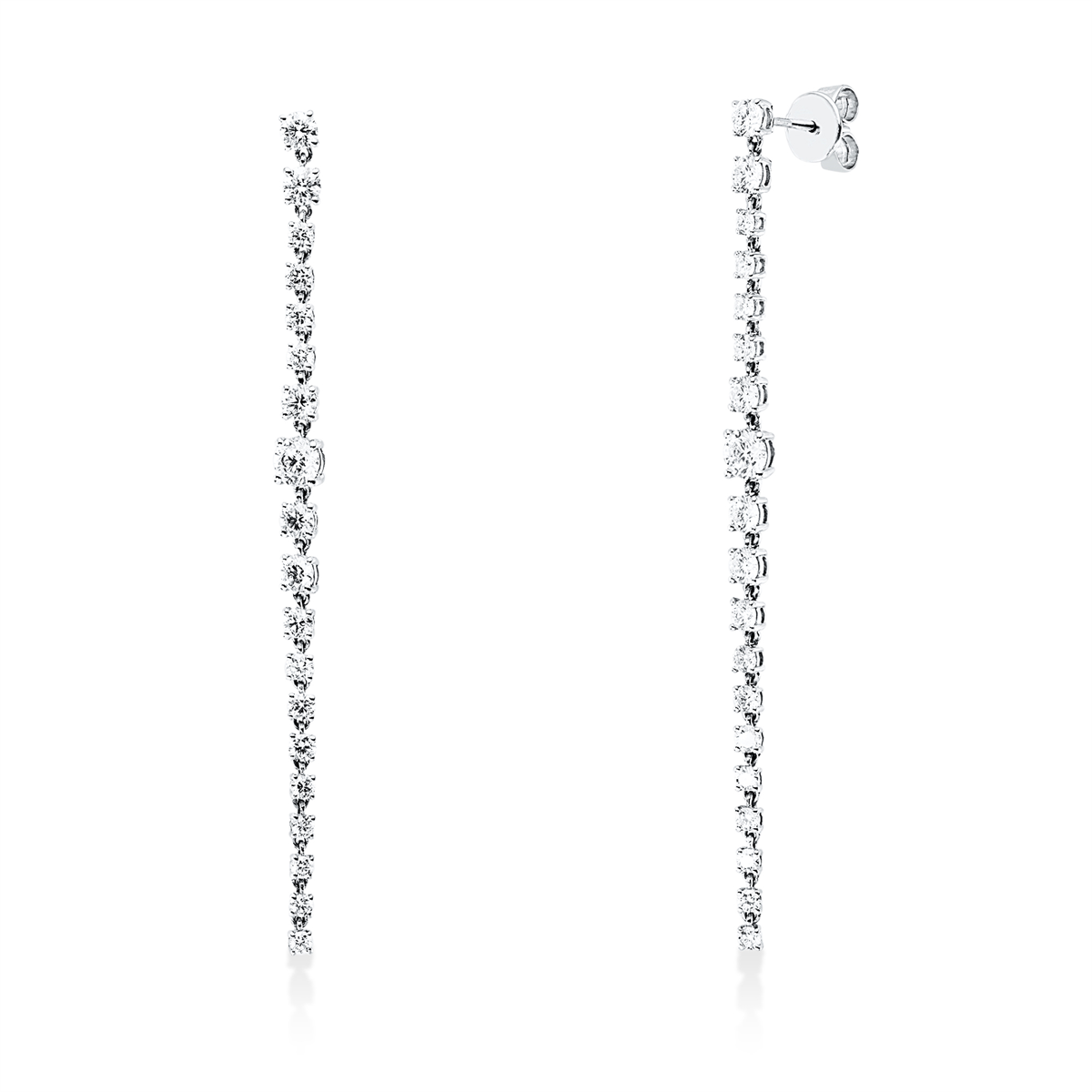 diamond full cut  exclusive earrings in white gold