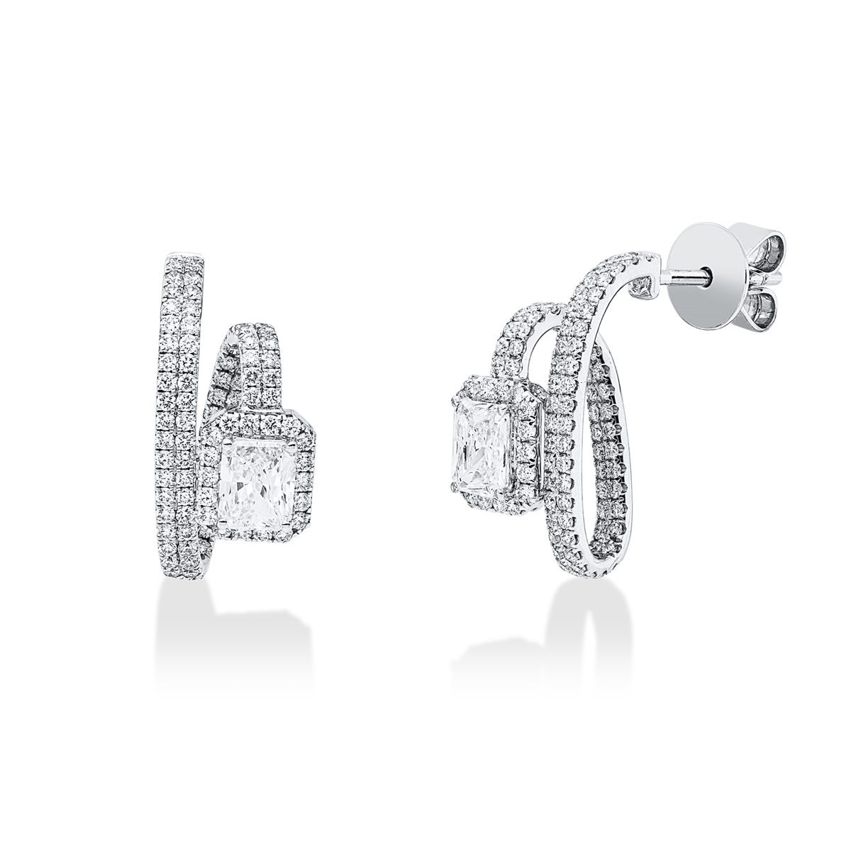diamond full cut  exclusive studs in white gold