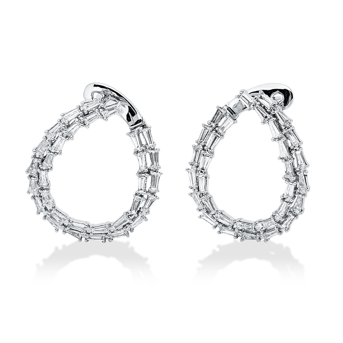 taper  exclusive earrings in white gold