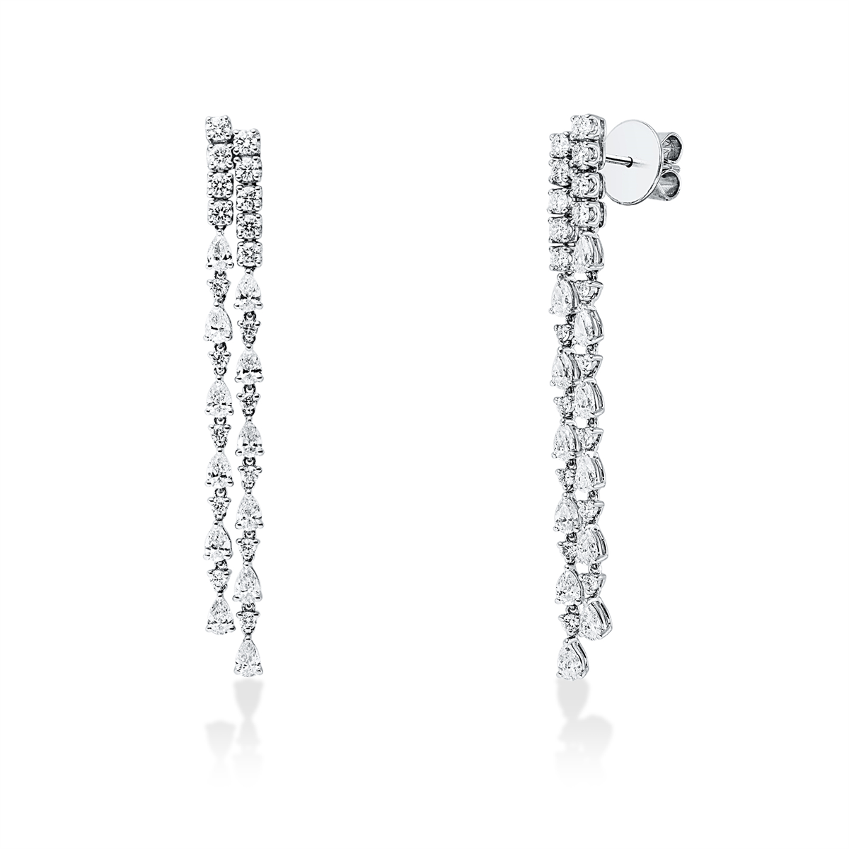 diamond full cut  exclusive earrings in white gold