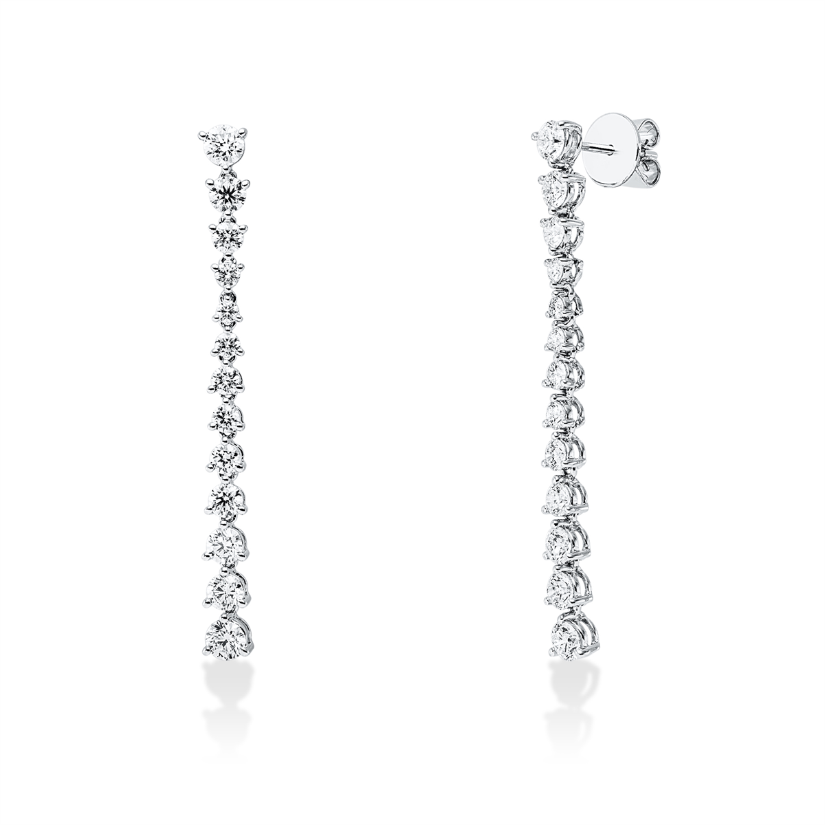 diamond full cut  exclusive earrings in white gold