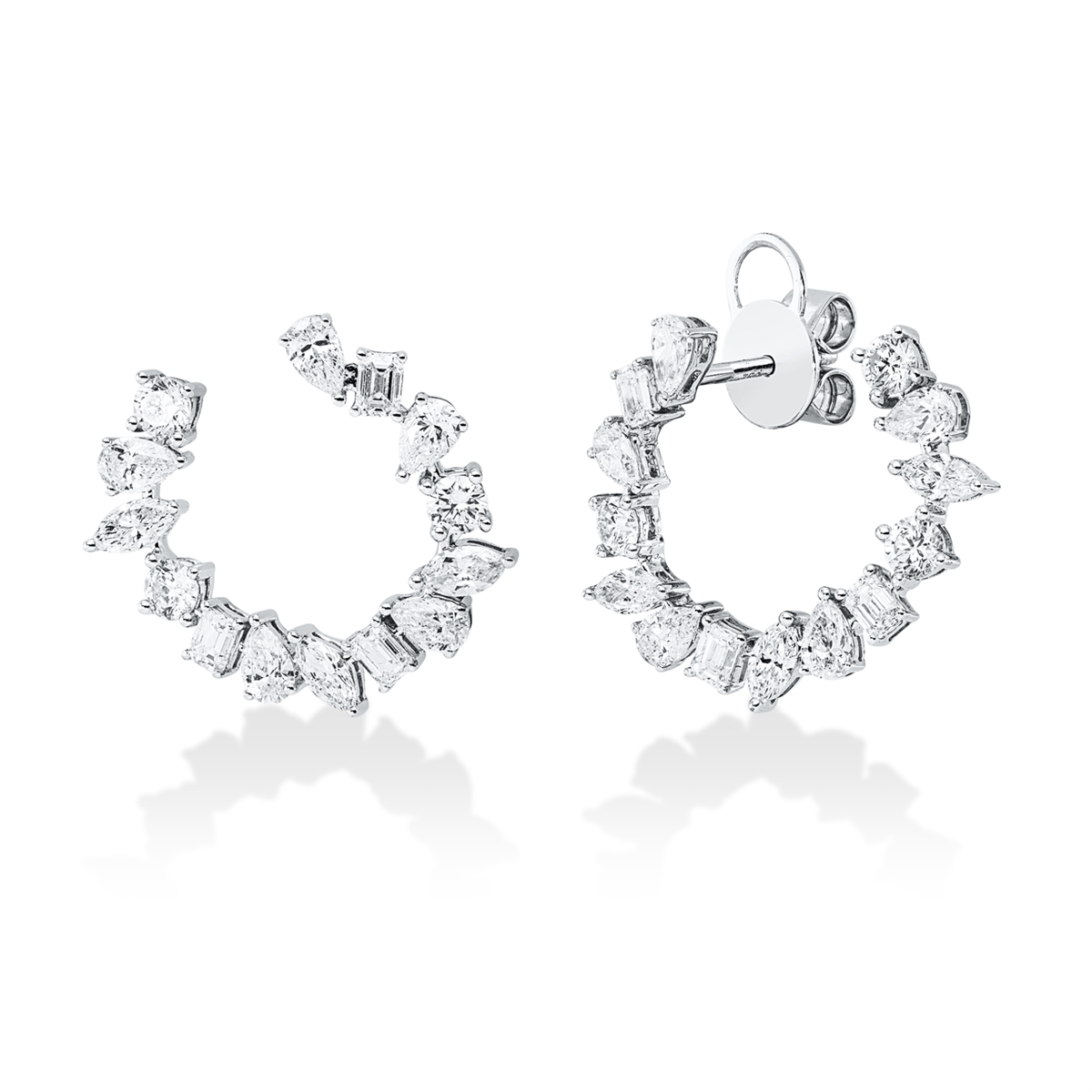 diamond full cut  exclusive studs in white gold