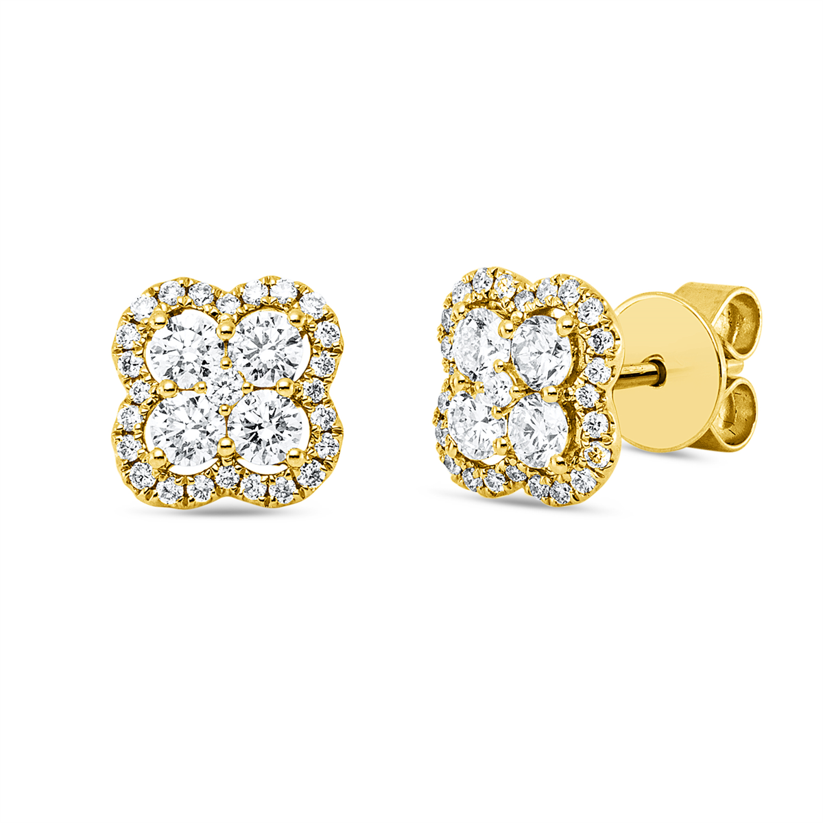 pear shape ruby colored stone classic studs in yellow gold