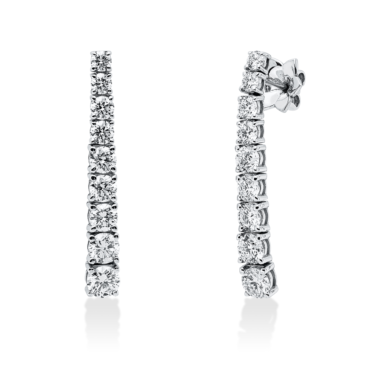 diamond full cut  exclusive earrings in white gold