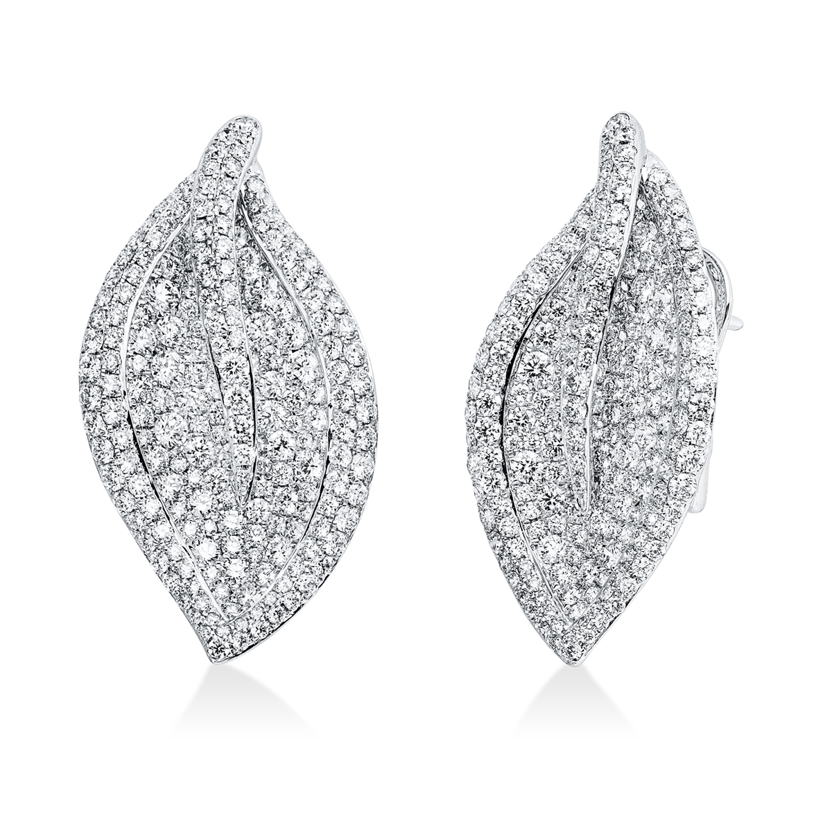 diamond full cut  exclusive earrings in white gold