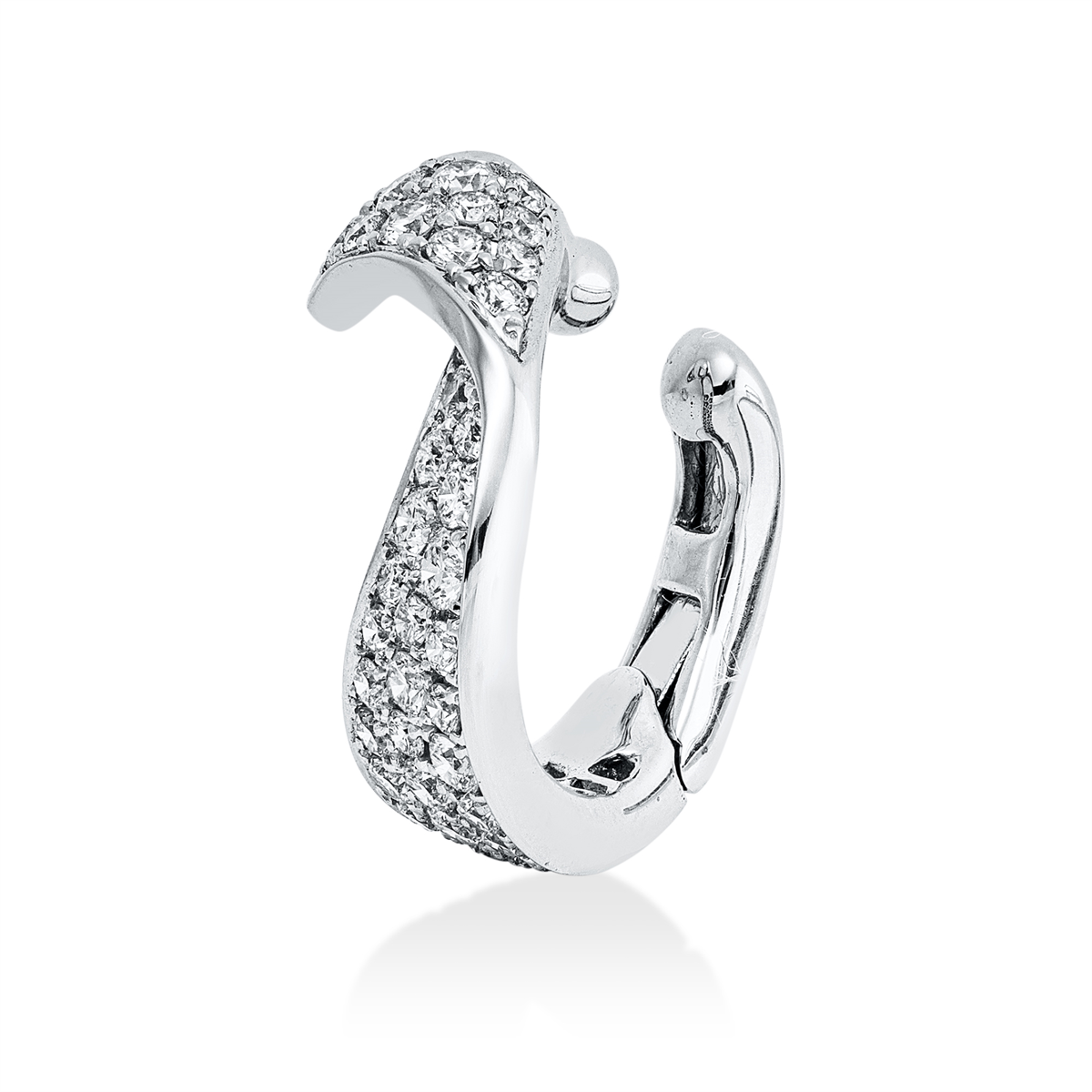 diamond full cut  exclusive ear cuff in white gold