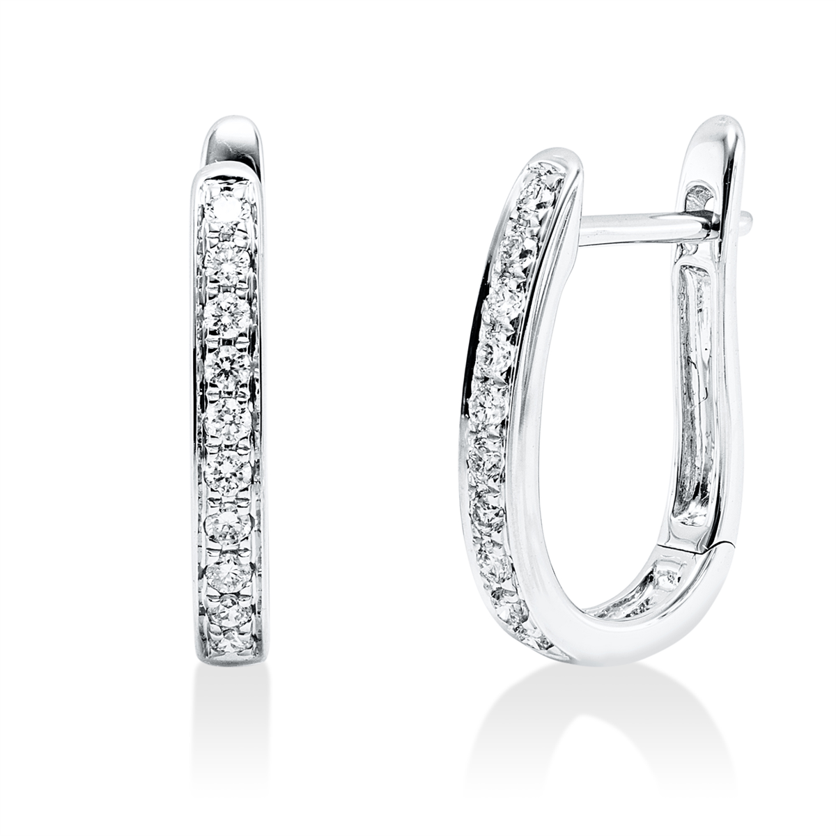 diamond full cut  multi-stone hoops & huggies in white gold