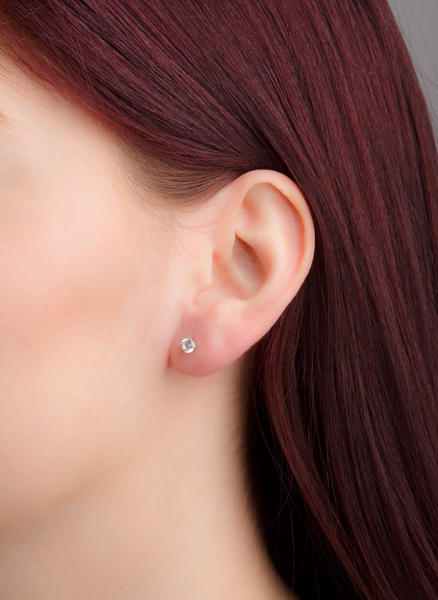 solitaire studs - 2B001