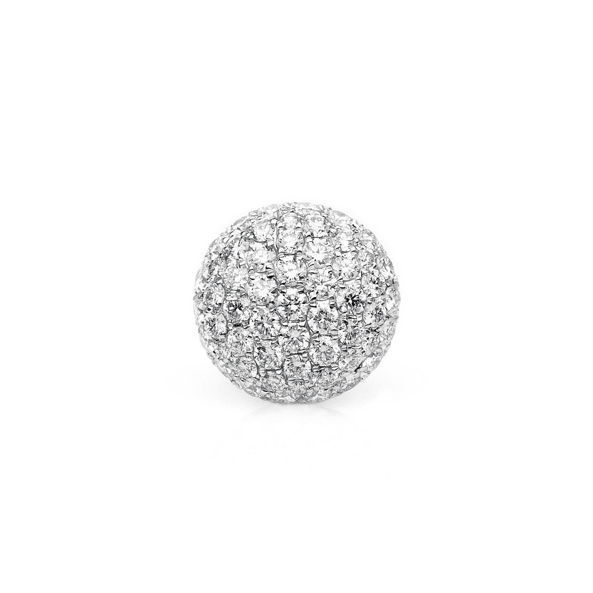 diamond full cut  pavé pendant in white gold