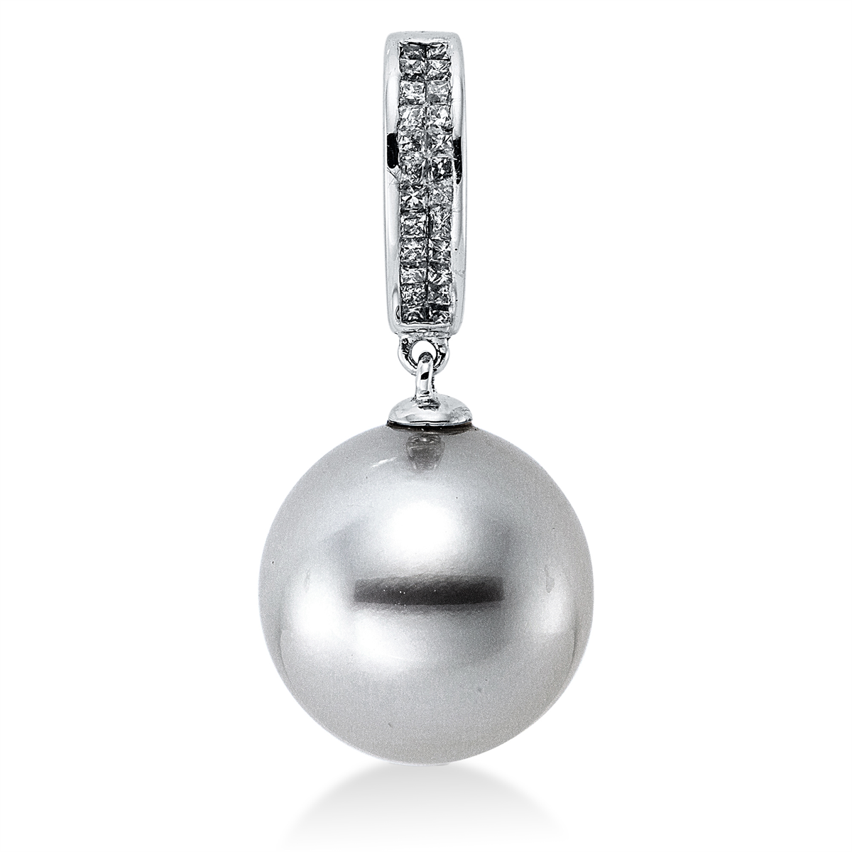 princess  pearl pendant in white gold