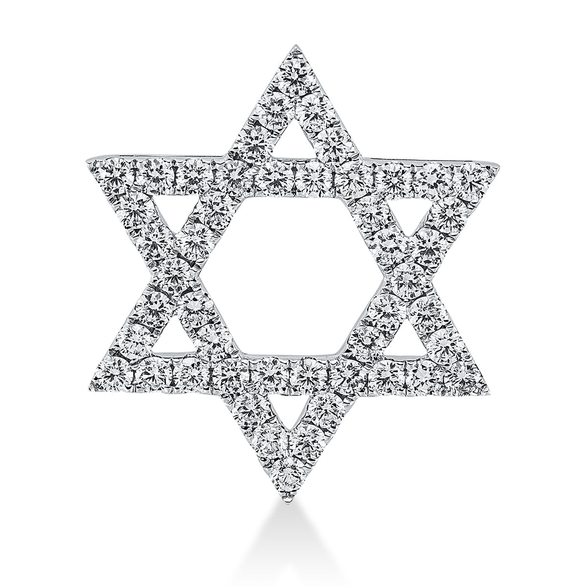 diamond full cut  symbol pendant in white gold