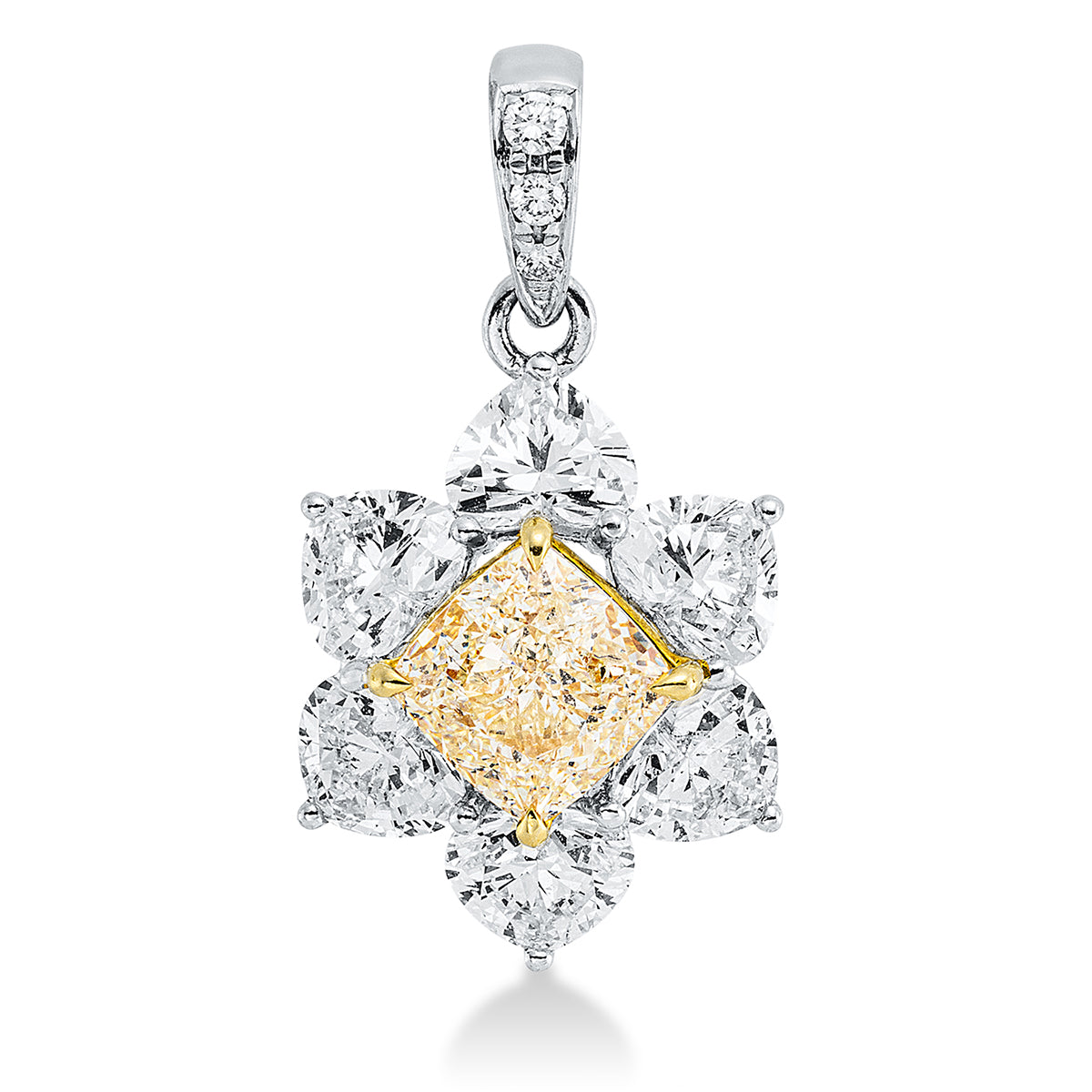 fancy colored diamond pendant - 3G956