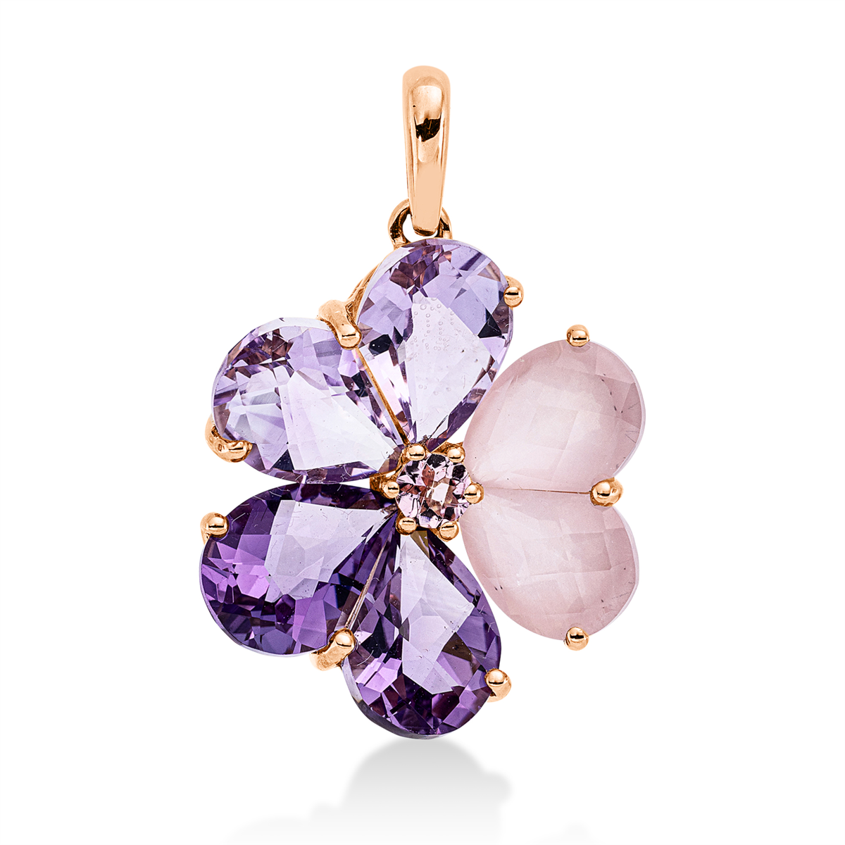 mode hanger met gekleurde steen - 3H964