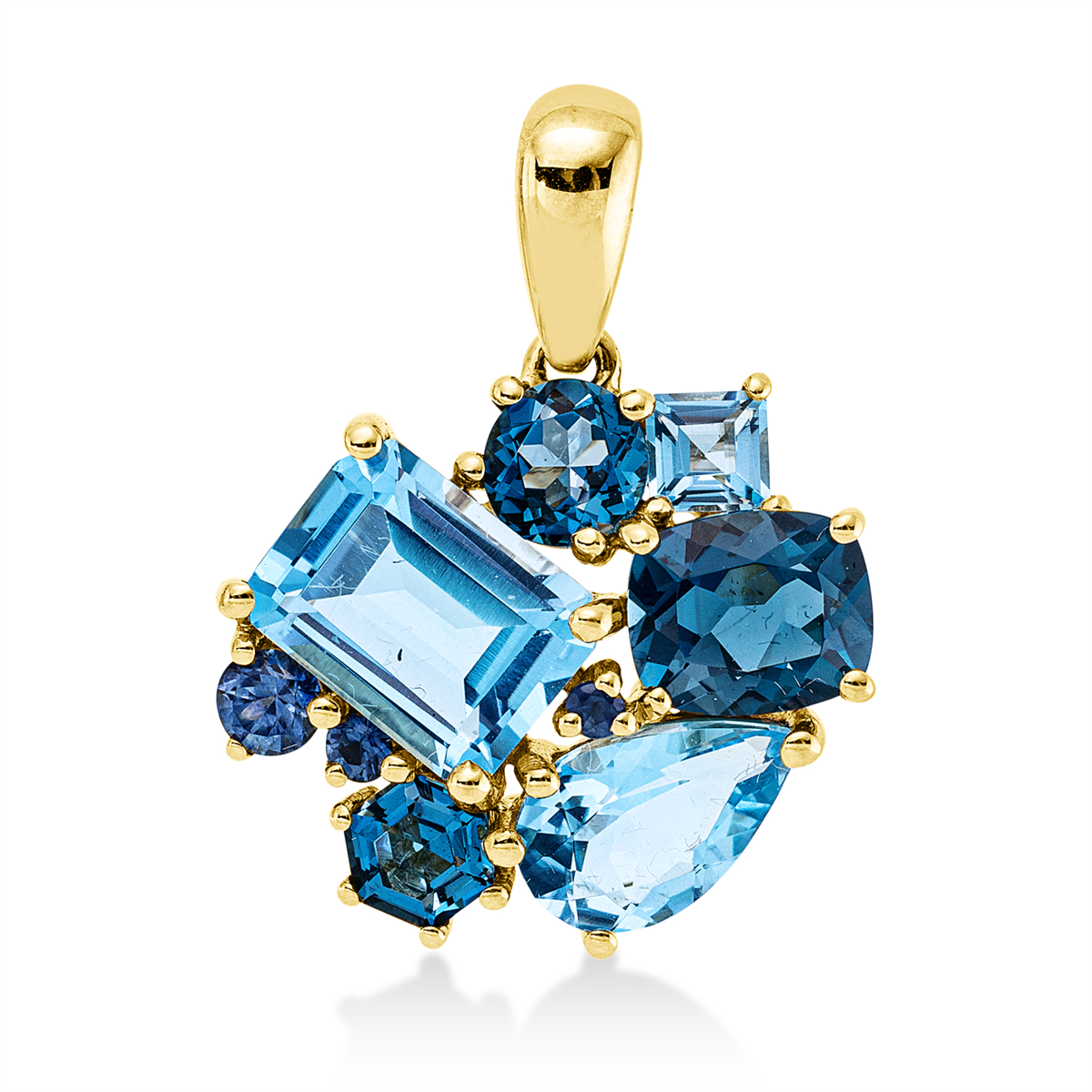 colored stone fashion pendant - 3H971