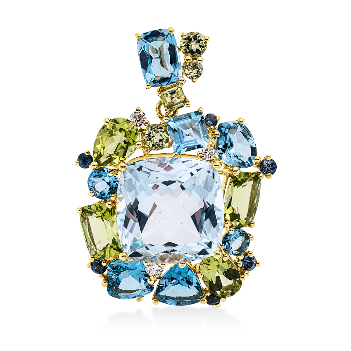 gekleurde stenen mode hanger - 3H972