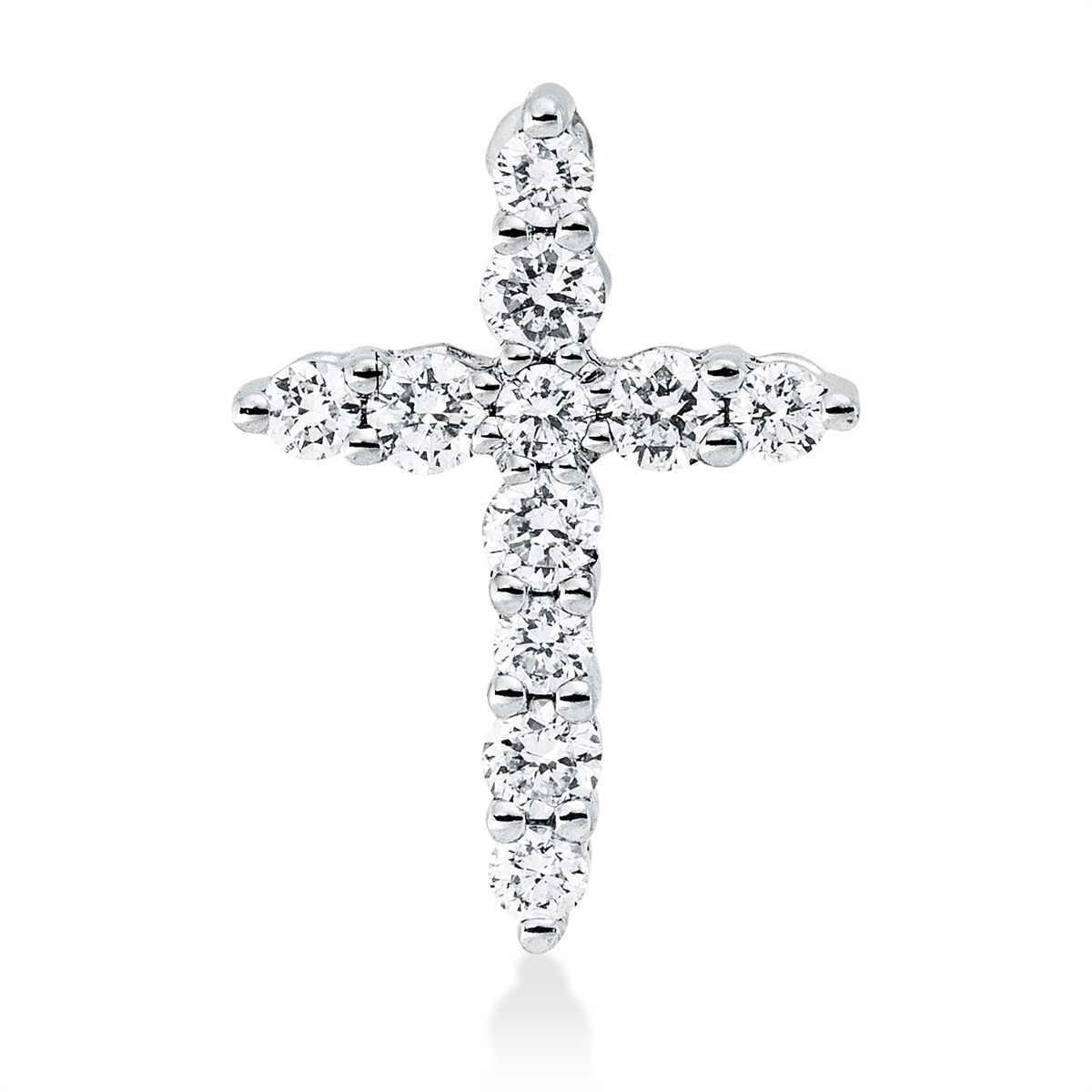 diamond full cut  modern woman pendant in white gold