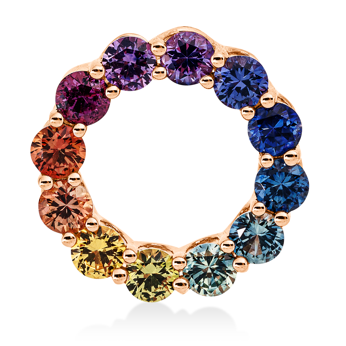 colored stone classic pendant - 3I350