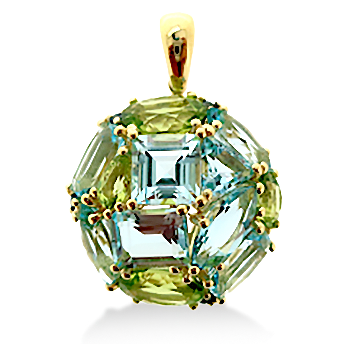 colored stone fashion pendant - 3I589