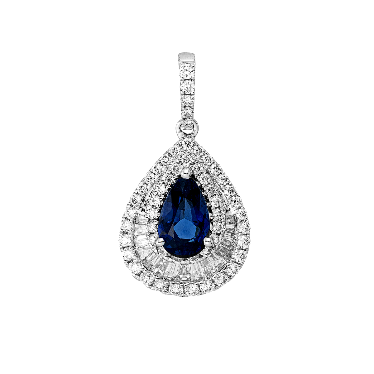 colored stone classic pendant - 3I654