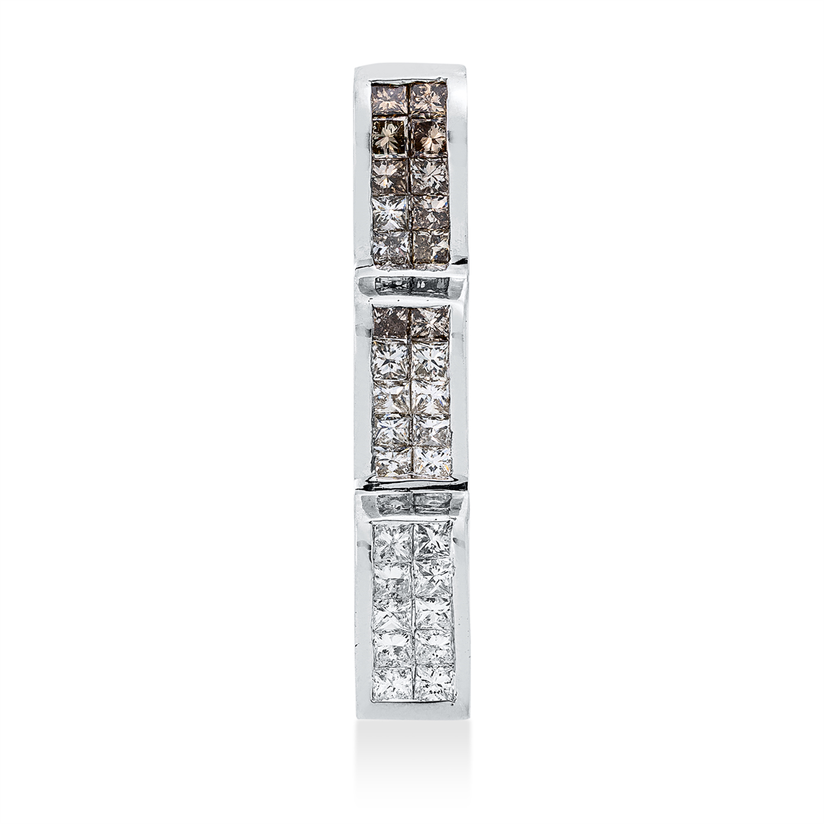 princess  fancy colored diamond pendant in white gold