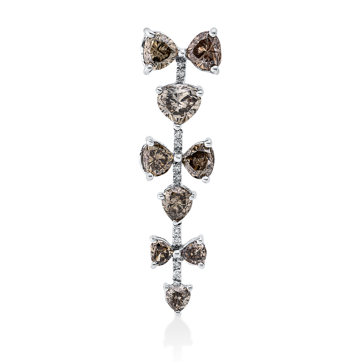 diamond full cut  fancy colored diamond pendant in white gold