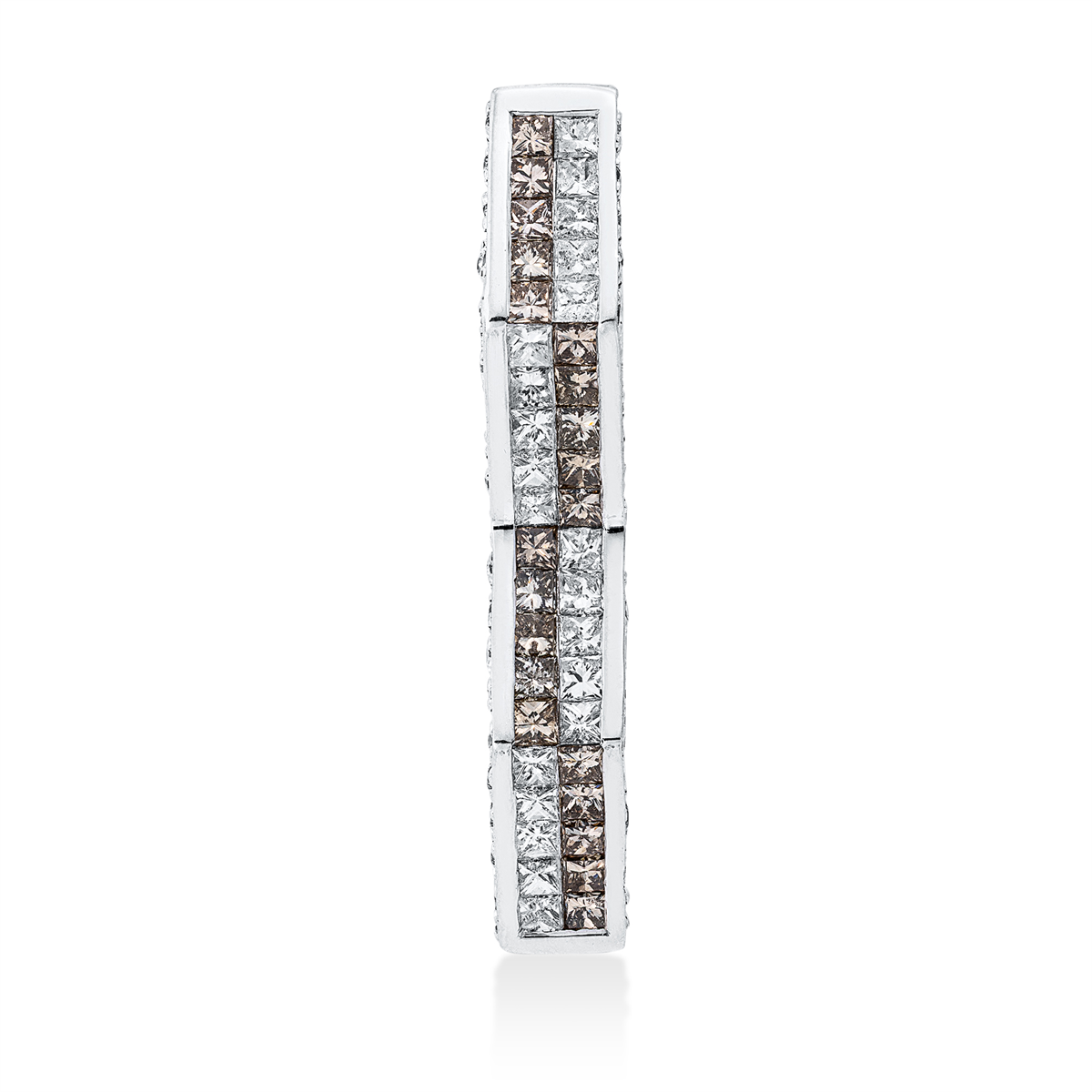 diamond full cut  fancy colored diamond pendant in white gold