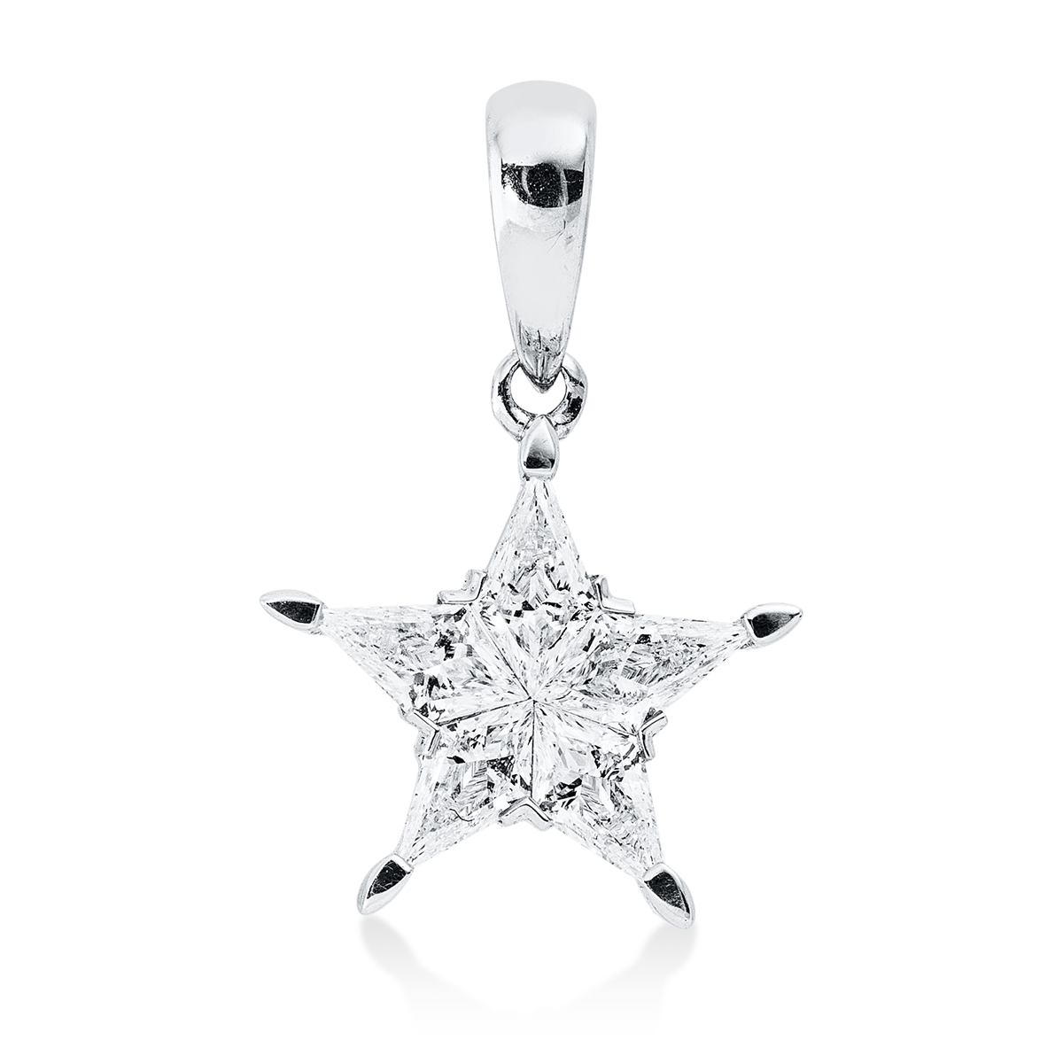 fantasy-cut  illusion classic pendant in white gold