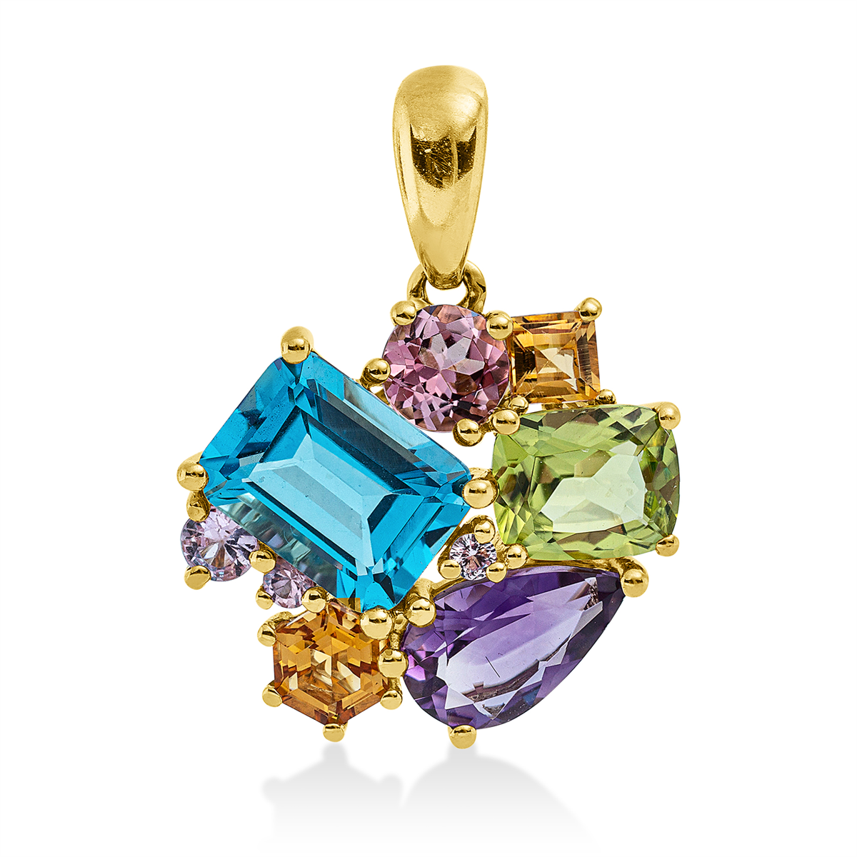 colored stone fashion pendant - 3I822