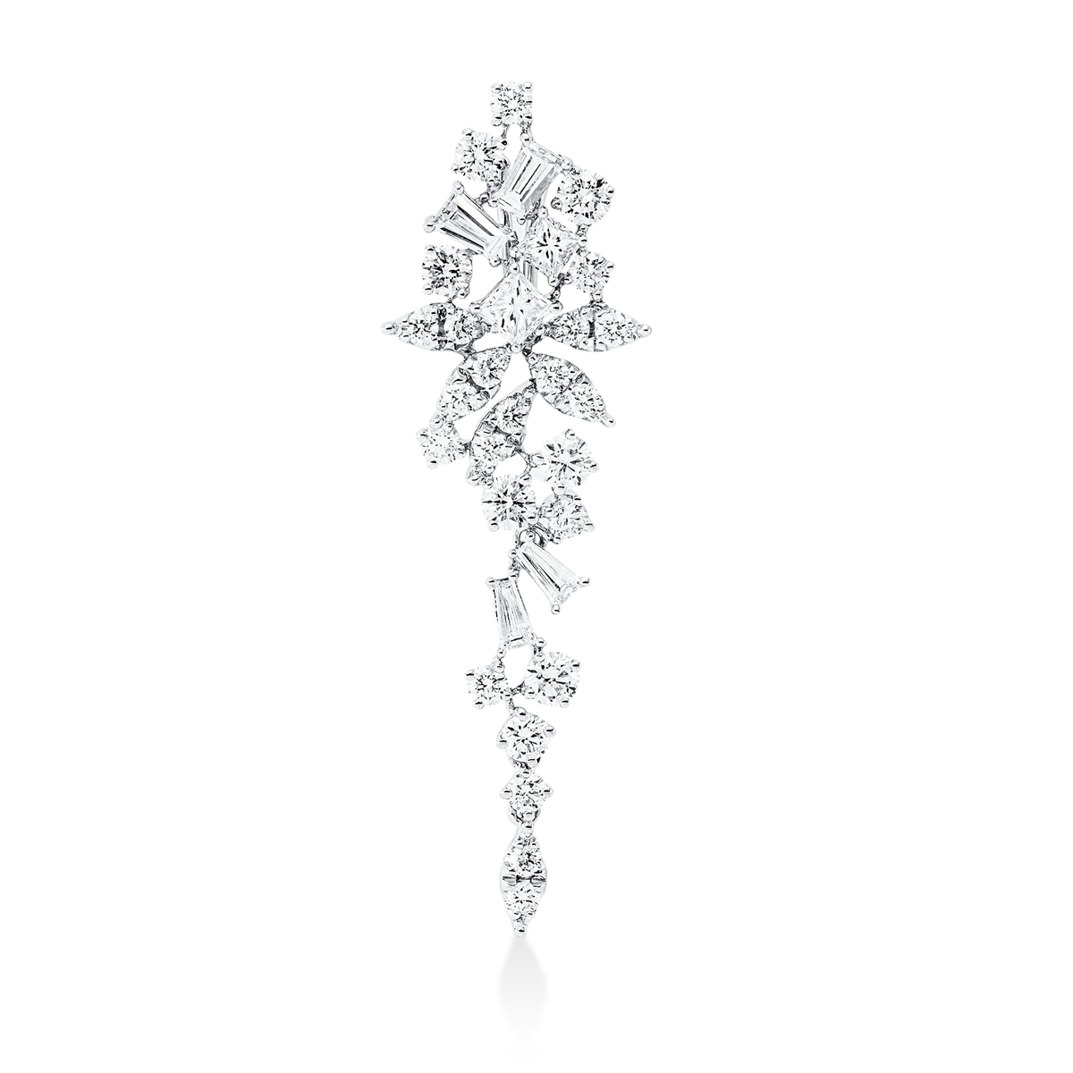 princess  modern woman pendant in white gold