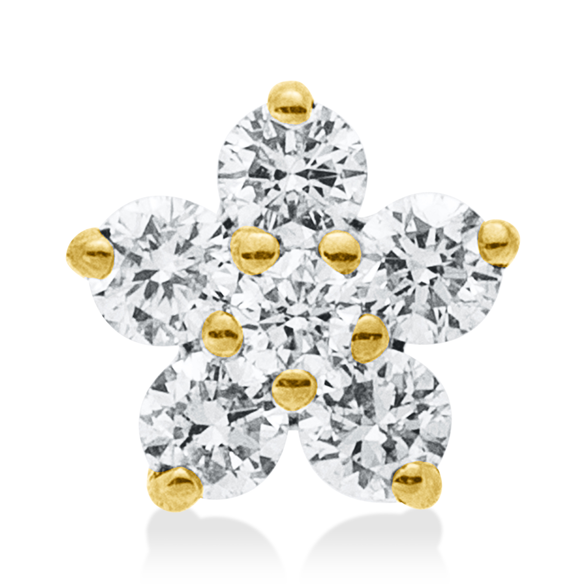 diamond full cut  illusion classic pendant in yellow gold