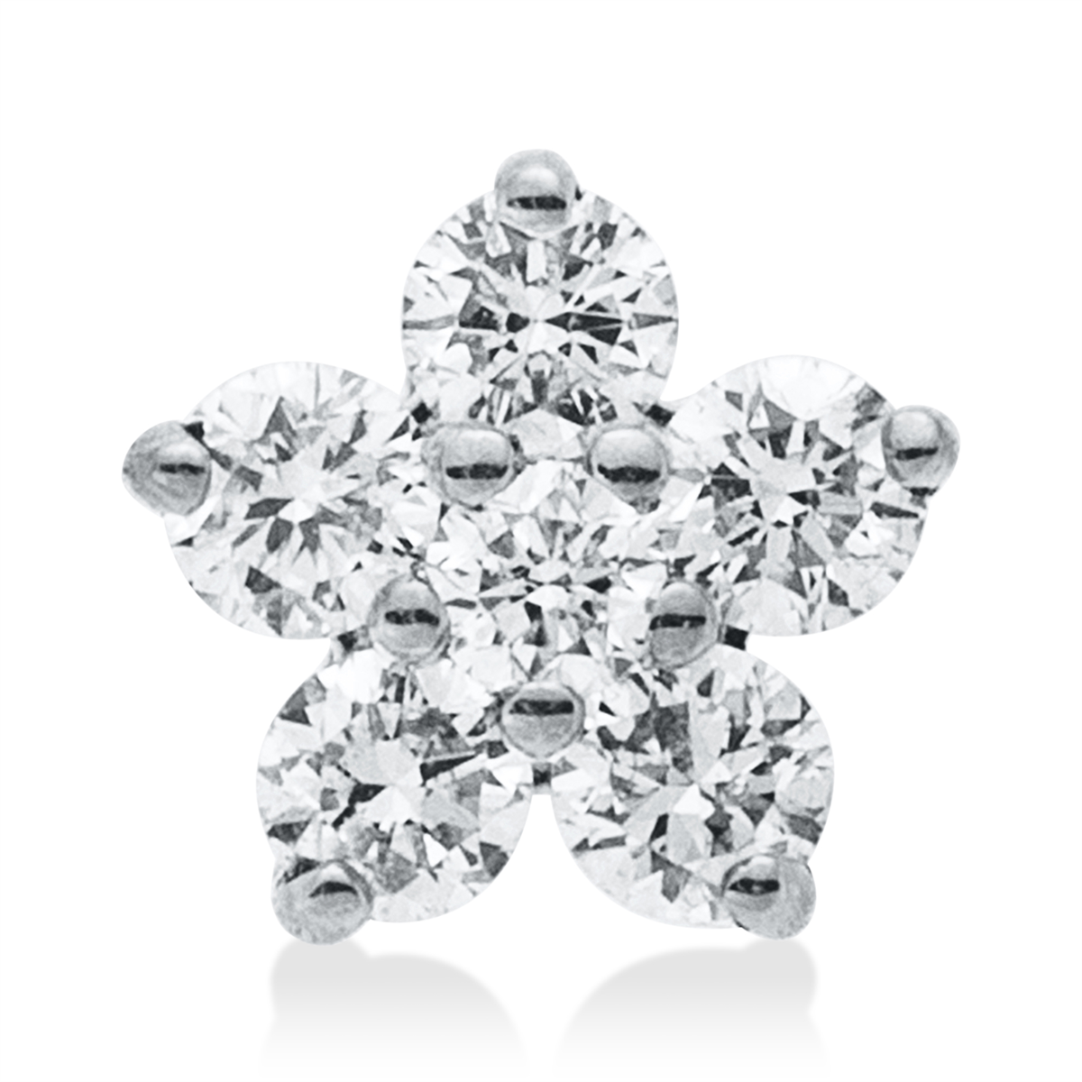 diamond full cut  illusion classic pendant in white gold