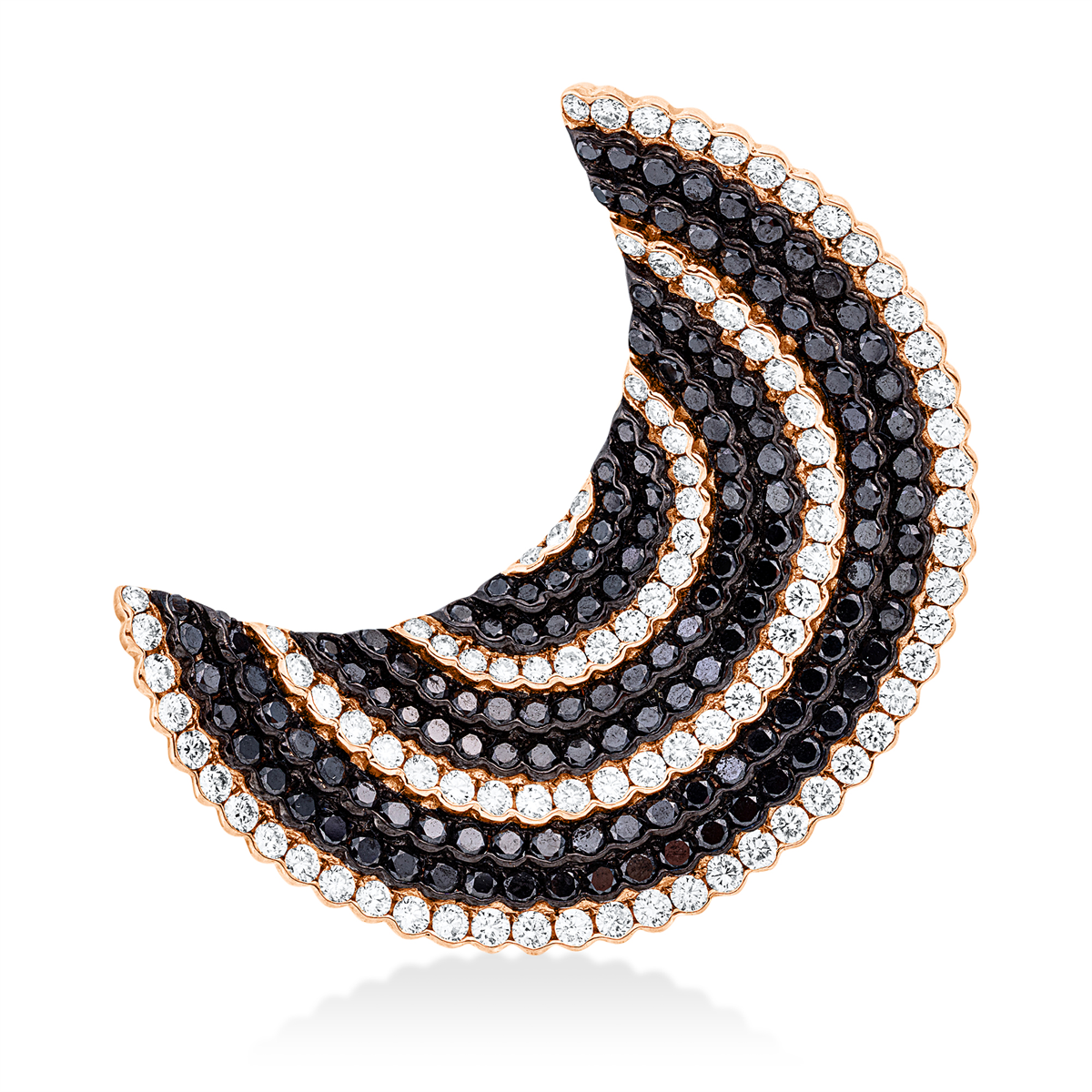 diamond full cut  fancy colored diamond pendant in red gold