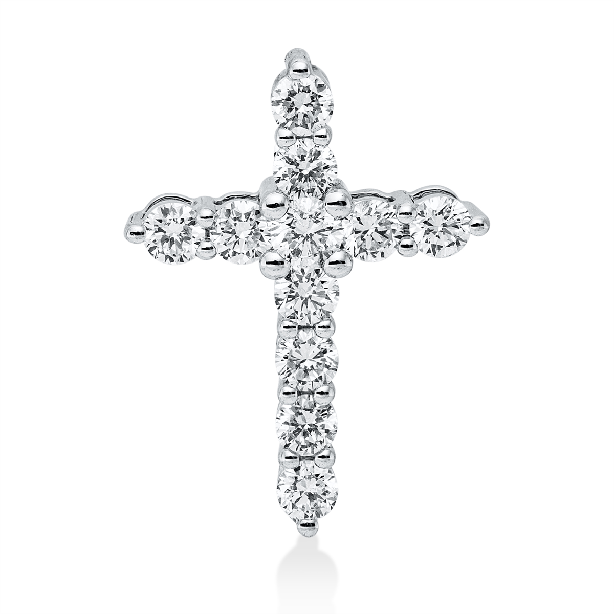 diamond full cut  symbol pendant in white gold