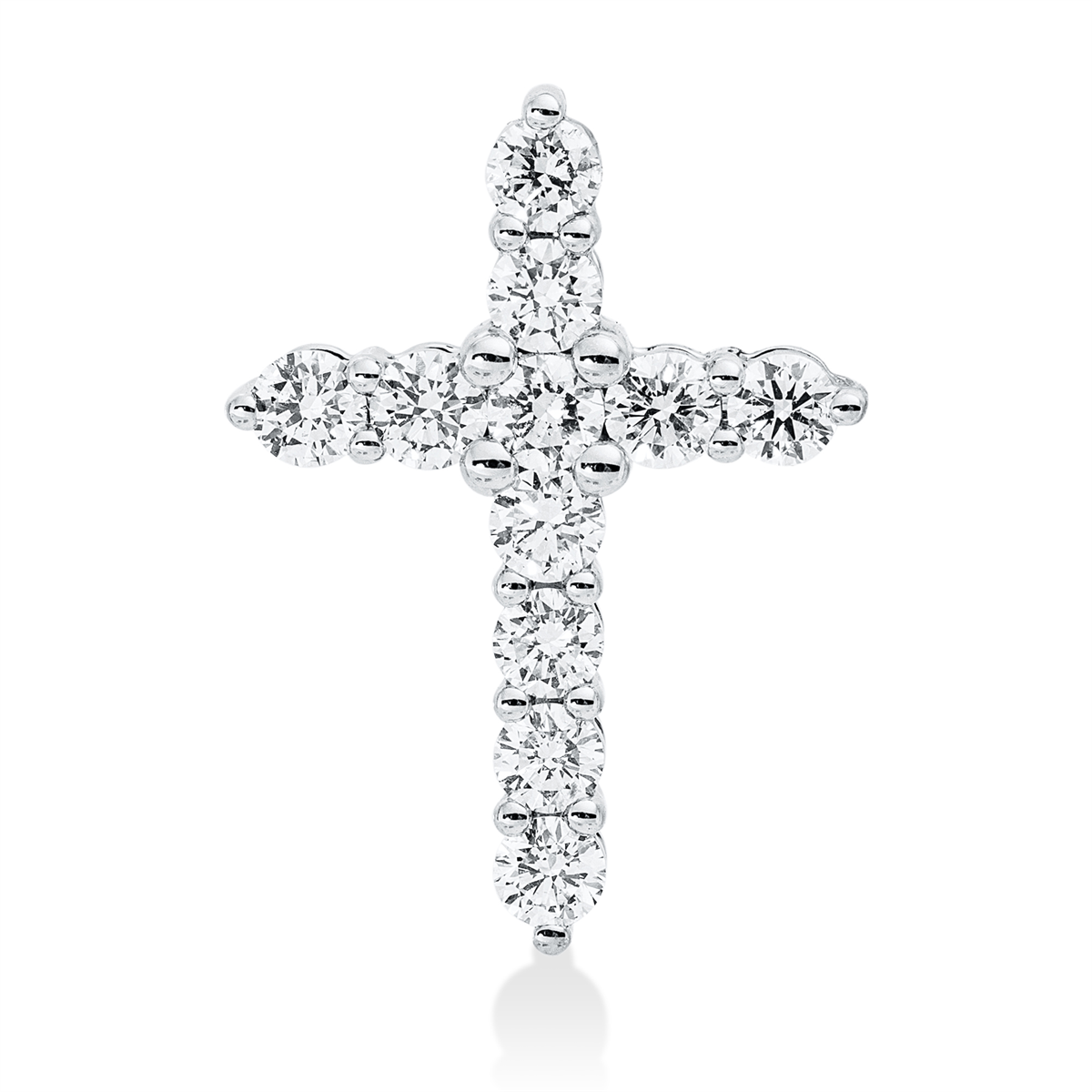 diamond full cut  symbol pendant in white gold