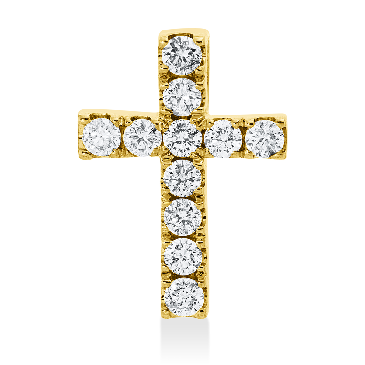 diamond full cut  symbol pendant in yellow gold