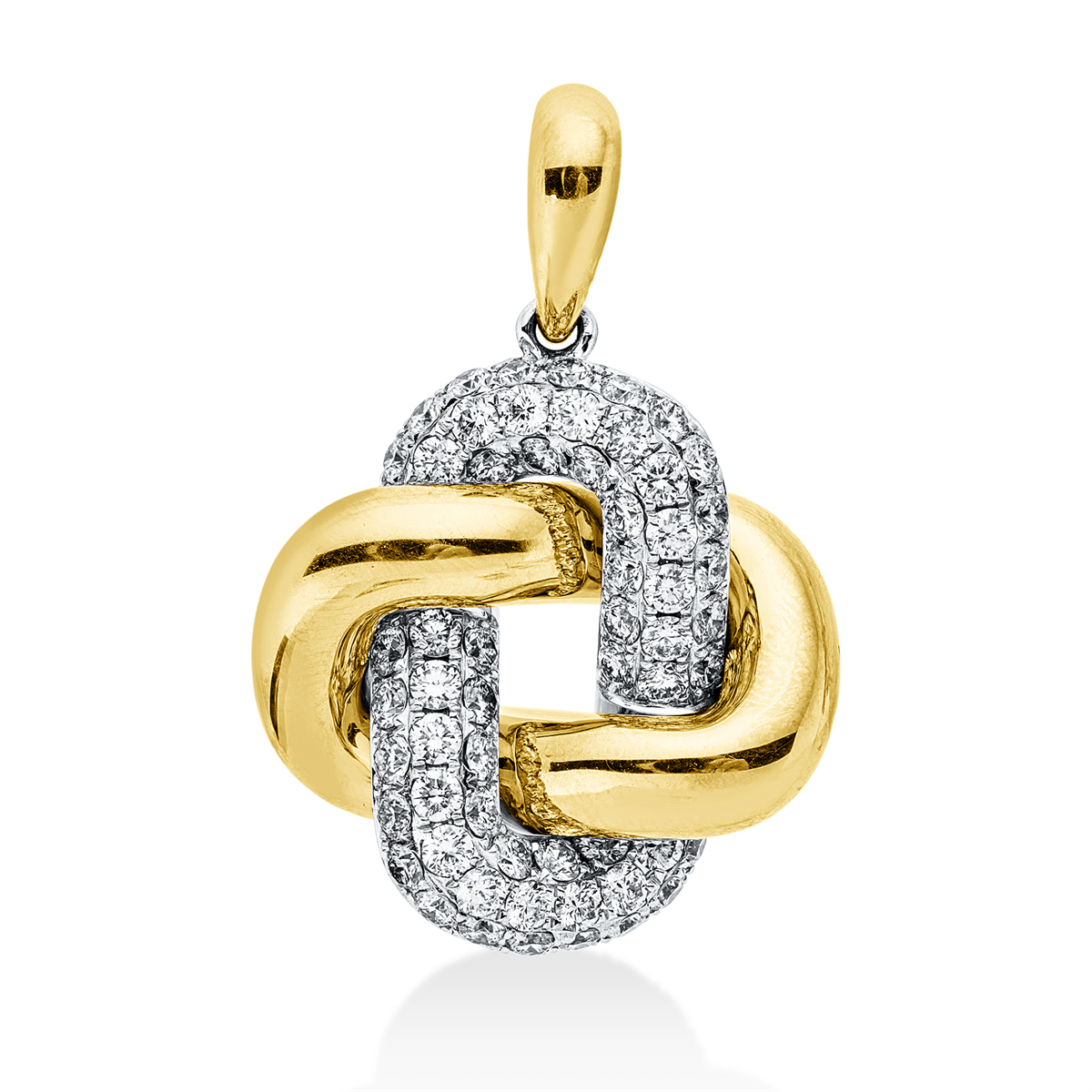 diamond full cut  exclusive pendant in yellow gold / white gold