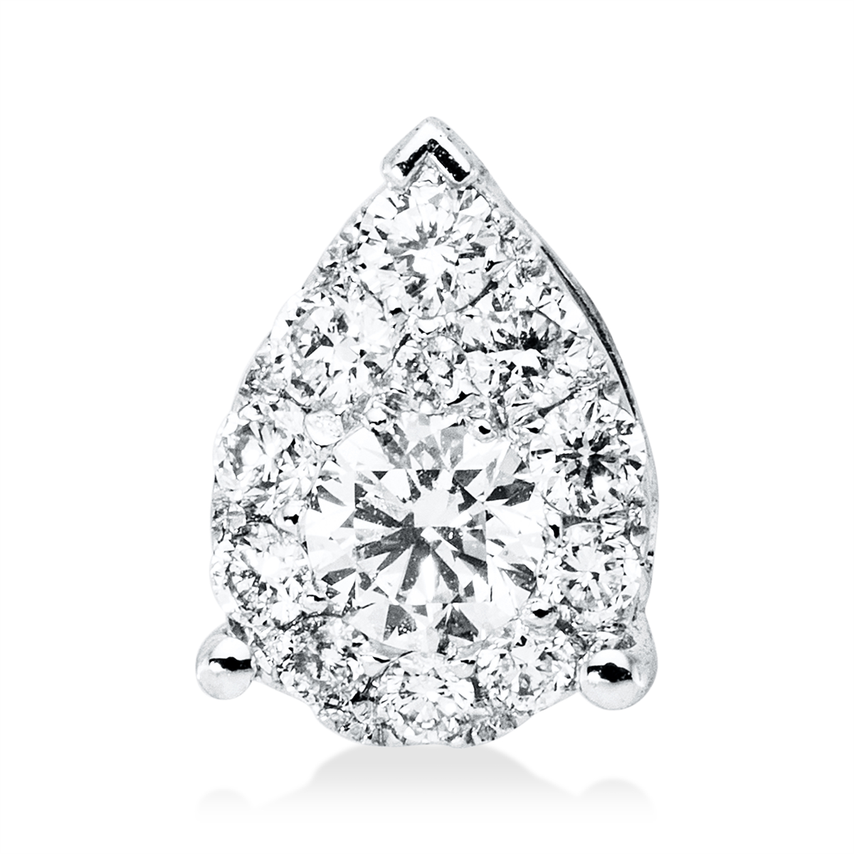diamond full cut  illusion classic pendant in white gold