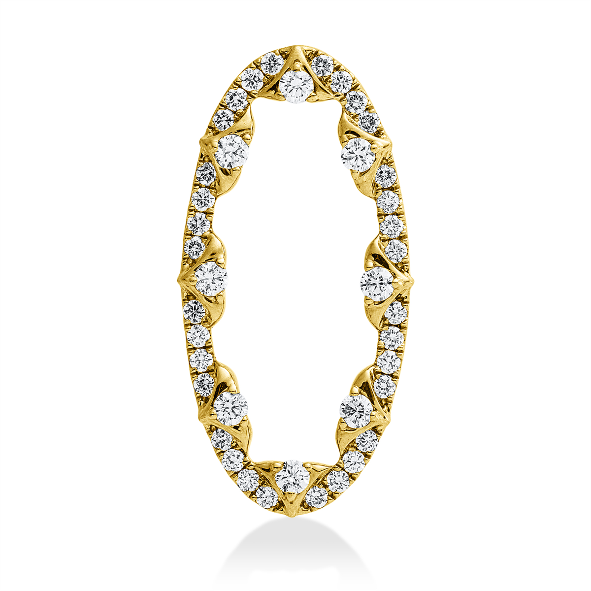 diamond full cut  exclusive pendant in yellow gold